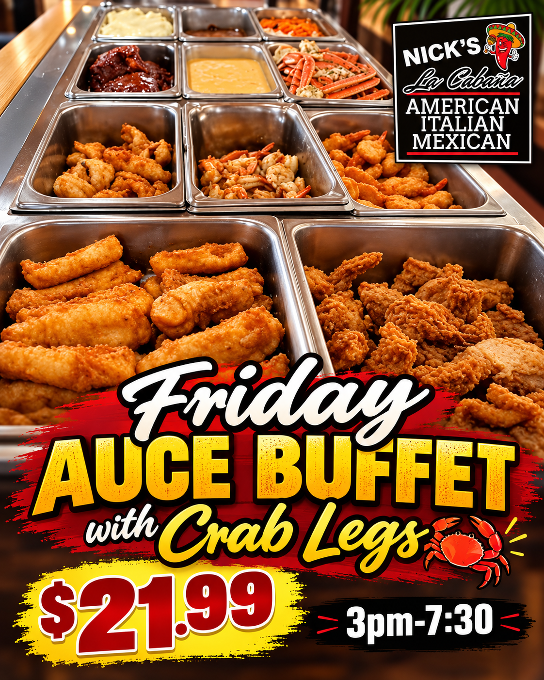Friday Night Buffet at Nick's La Cabana